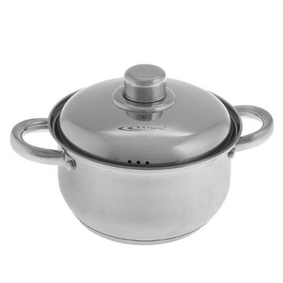 Кастрюля нерж 4,5л Гретта мет/кр (4шт) - KT04-D-45м