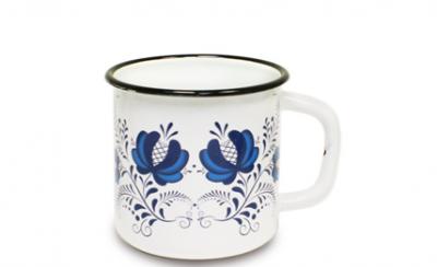 Кружка эмаль 1л б/кр с рис (18шт) - М0107/4