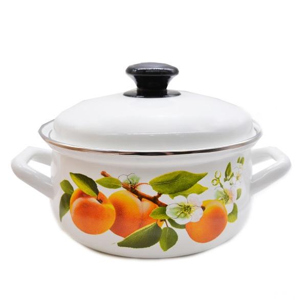 Кастрюля эмаль 3л сфер с рис СА бел. (4шт) - 61904-122/6-У4 (705577)