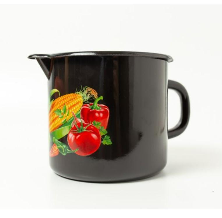 Кружка эмаль 1л с нос. б/кр Царица полей корич (18шт) - 40104-072/4 (705587)