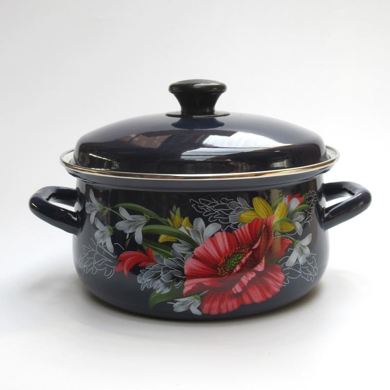 Кастрюля эмаль 2л сфер с рис Бостон - 61915-103/6-У4 (703383)
