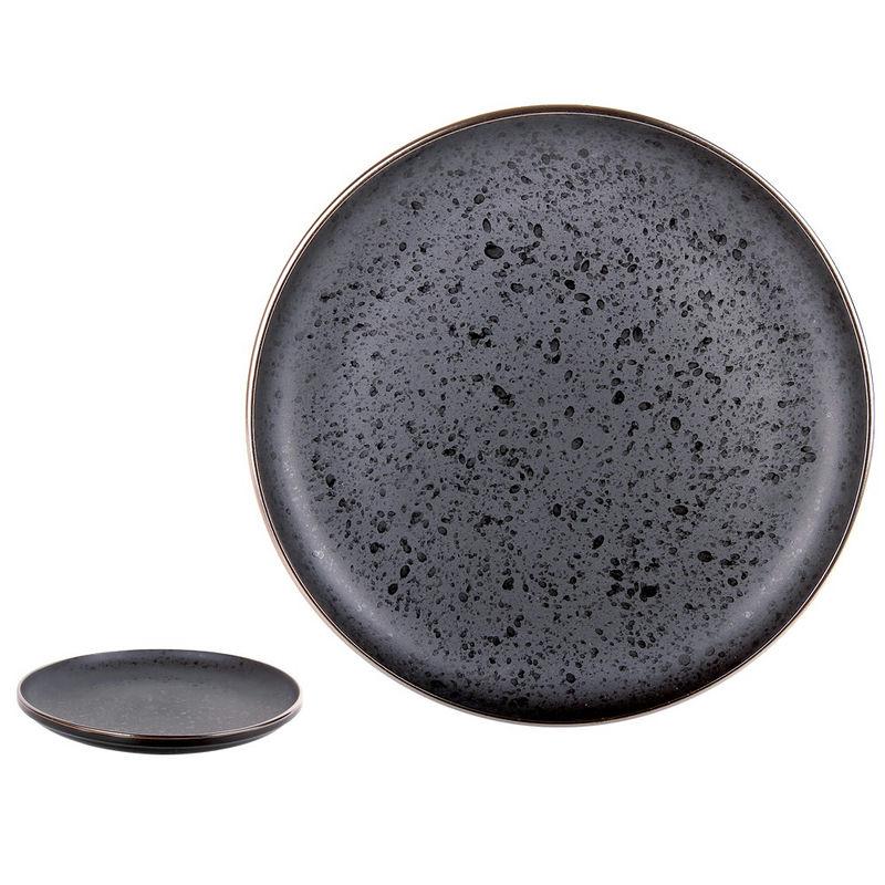 Тарелка обеденная керамика 26см Elite black (6/24шт) - 19S509D/P (н)