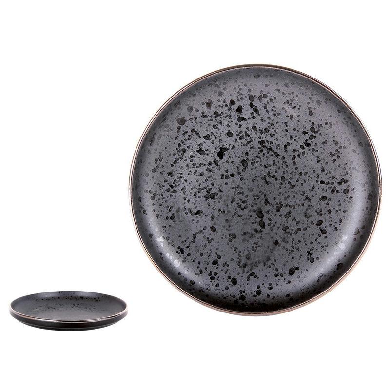 Тарелка десертная керамика 18см Elite black (6/36шт) - 19S509S/P
