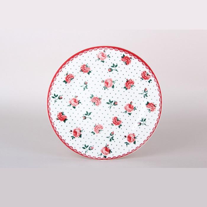 Тарелка десертная фарфор 20см Английский ситец (60шт) - YX21031FP80