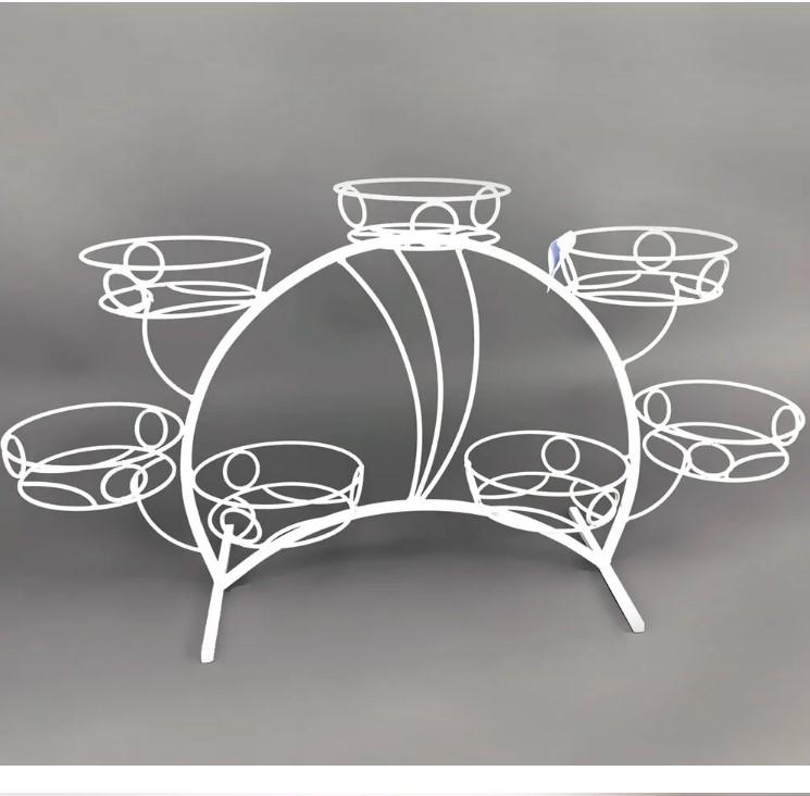 Цветочница напольная на 7 кашпо Фиалка 1 белая - 220779