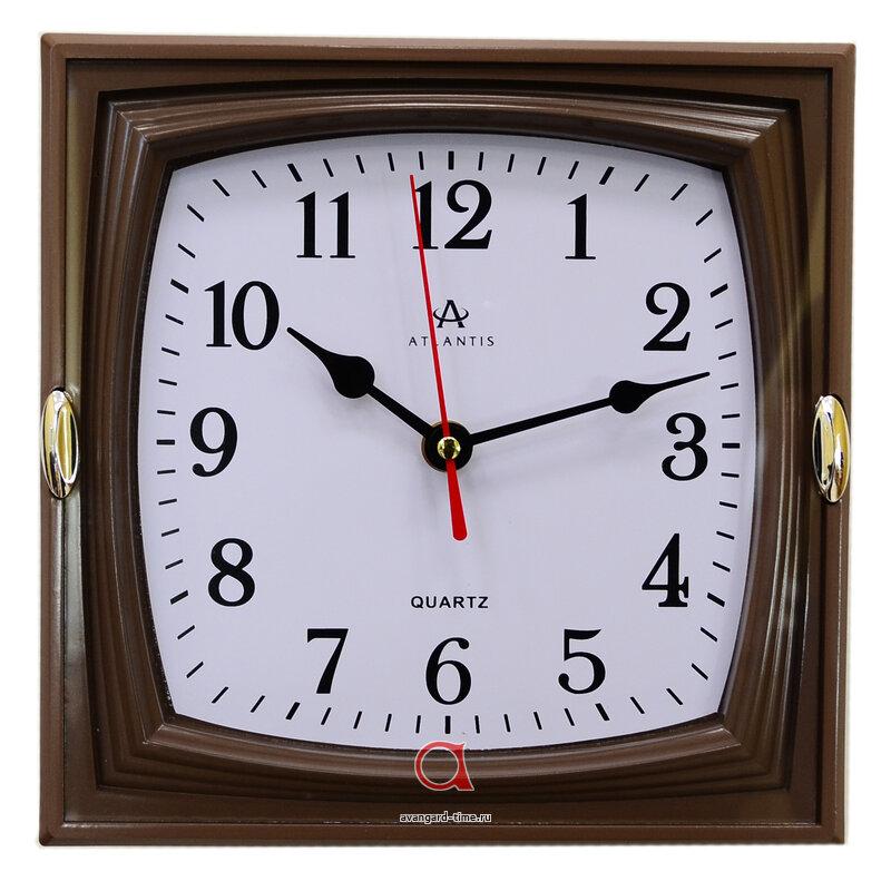 Часы настенные Atlantis круг 22,3х22,3см (1шт) - TLD-6309 brown**