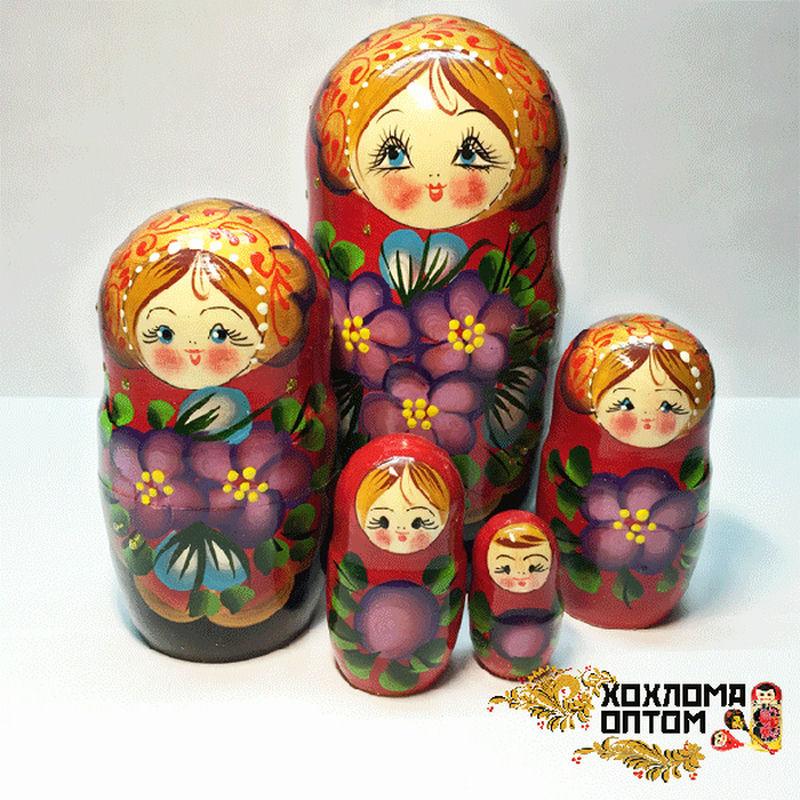 Матрешка 5-ти кукольная Новая фиалка (1шт) - 10159**