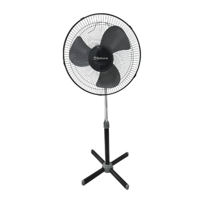 Вентилятор напольный Sakura 40Вт 3 скорости подсвет черно-сер. (2шт) - SA-12BК Продается по 2шт!!!