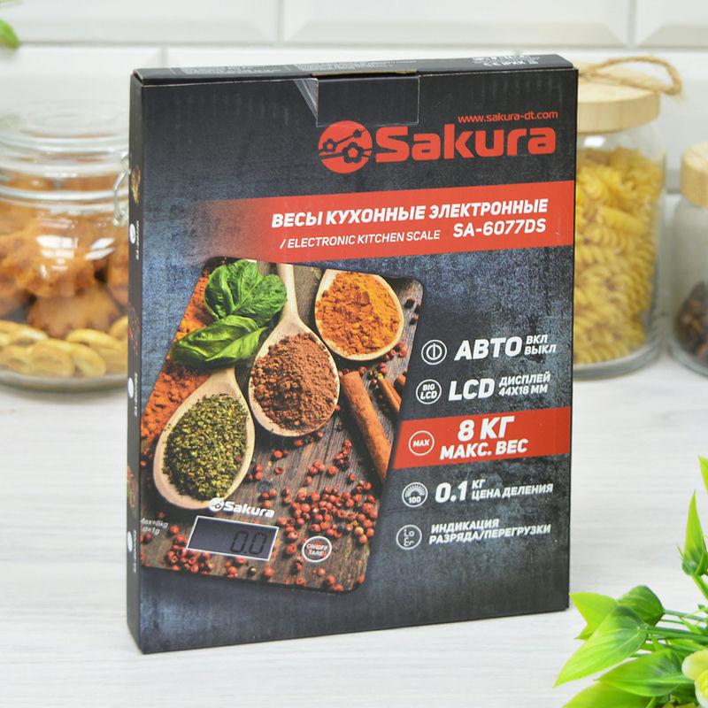 Весы кухонные эл 8кг Sakura Панкейки (20шт) - SA-6077P