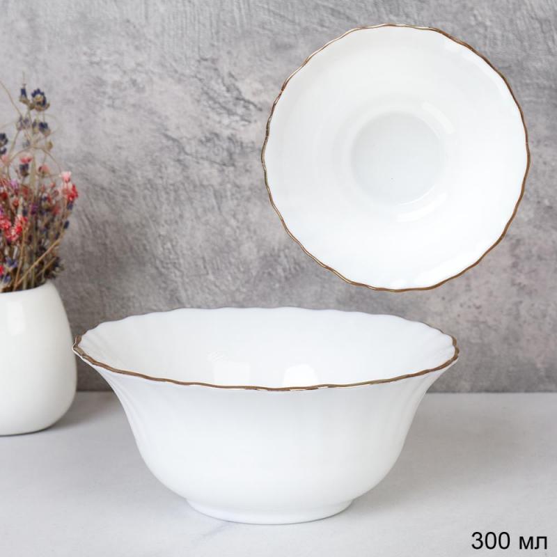 Салатник стеклокерам 300мл 12,5см Тюльпан LHBW-50XN (White Gold) (6/72шт) - 734511