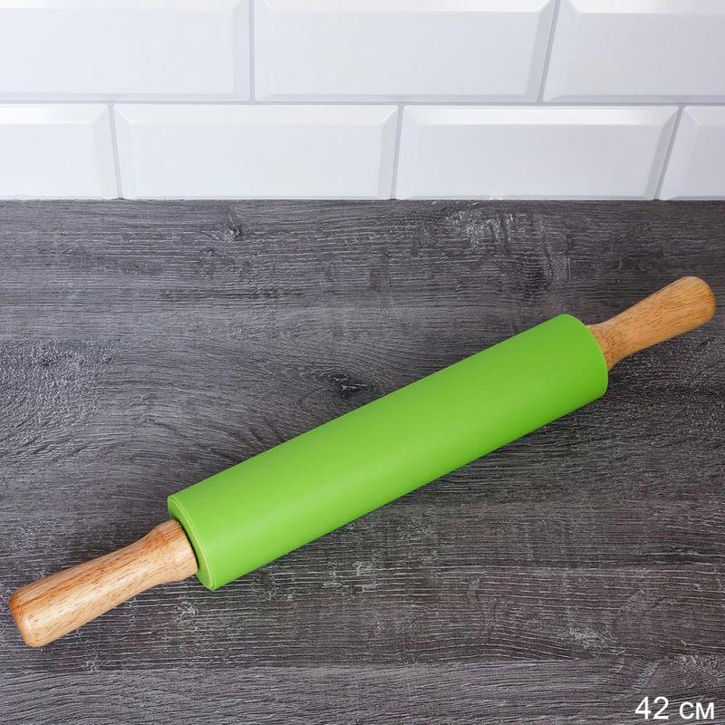 Скалка силикон 43*25*5см RL-927 зел. (72шт) - 734927
