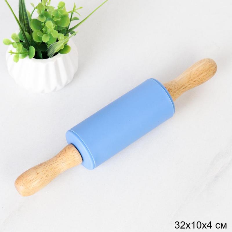 Скалка силикон 23*10*4см мини RS-986 син. (150шт) - 734986