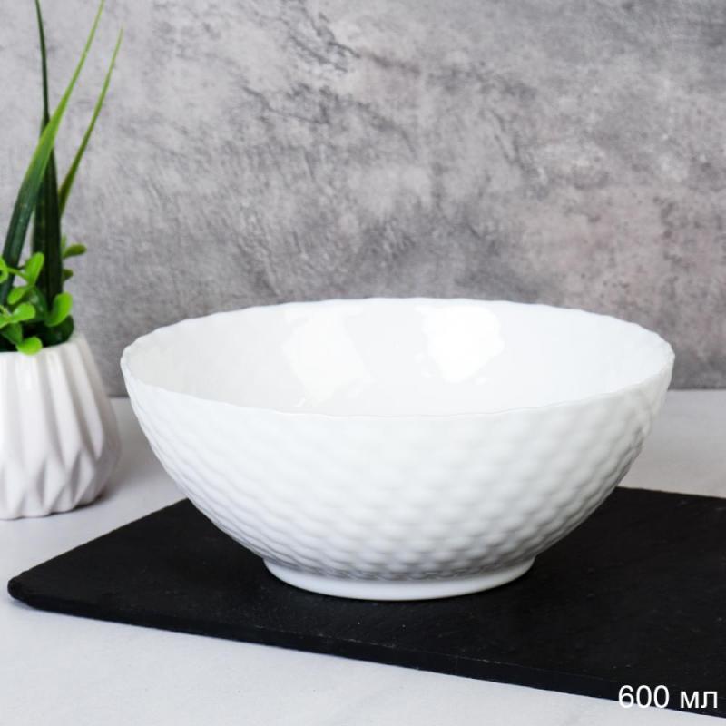 Салатник стеклокерам 600мл 15см NHG60 (white) (6/48шт) - 742961