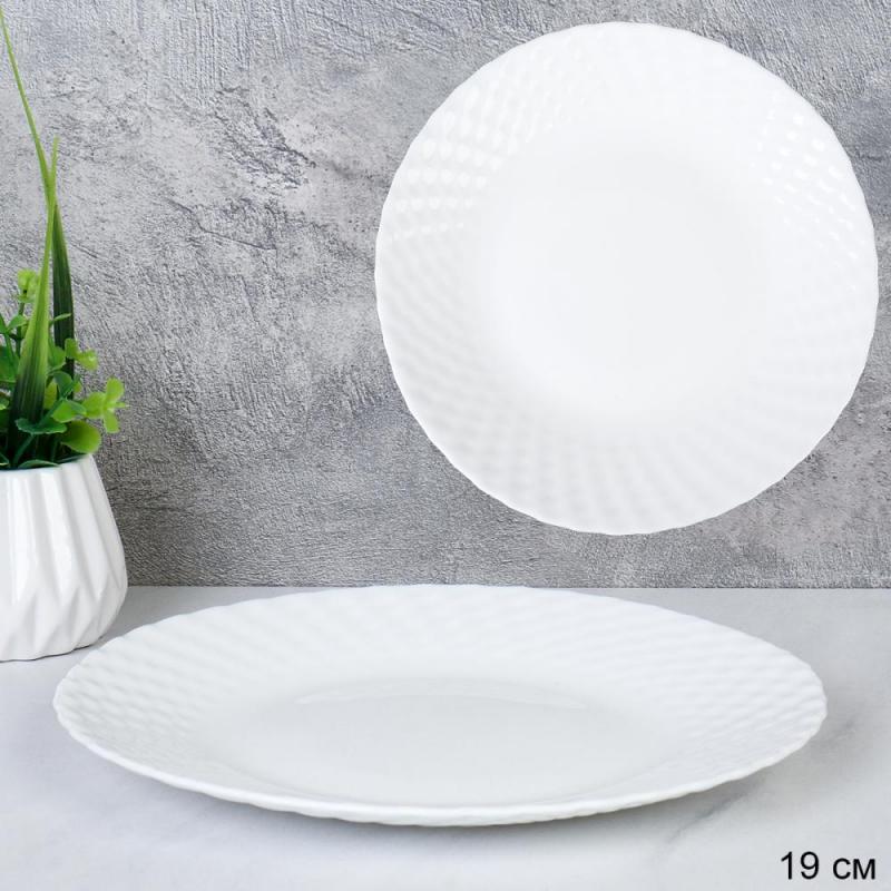 Тарелка стеклокерам 19см NHG75 (white) (6/72шт) - 742963