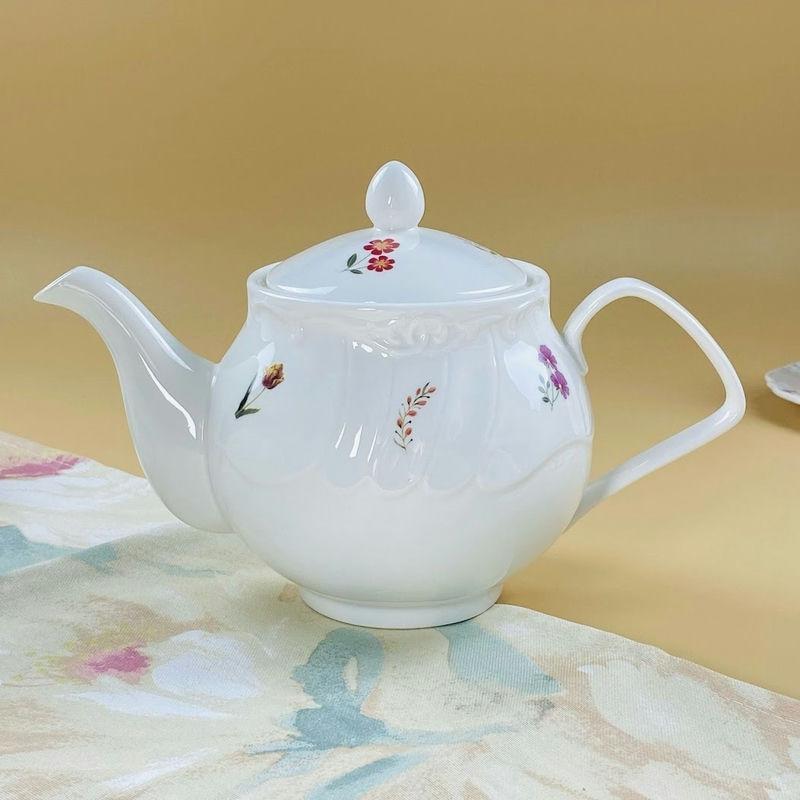 Чайник заварочный фарфор 1,2л Крокус Lenardi под/уп (12шт) - 109-212