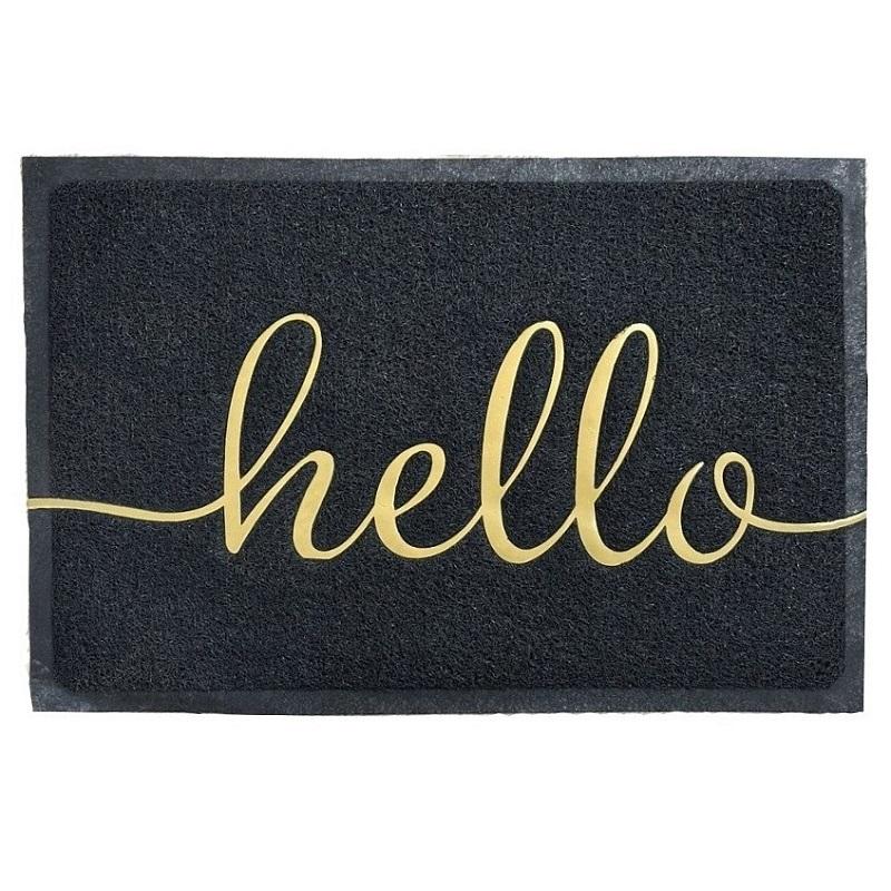 Коврик придверный пористый 50*80см Comеfortе Hello черн. (10шт)