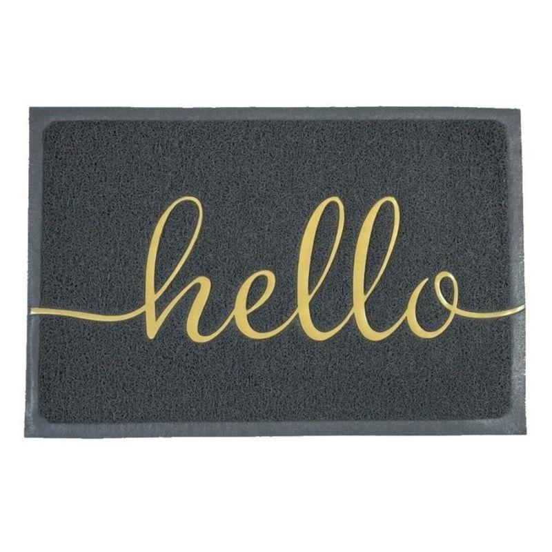 Коврик придверный пористый 60*90см Comеfortе Hello сер. (10шт)