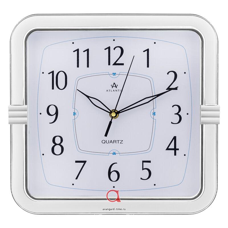 Часы настенные Atlantis квадрат 30,3х29см (20шт) - TLD-6138 white**