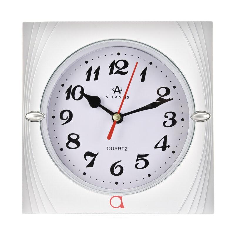 Часы настенные Atlantis квадрат 15,5х15,5см - TLD-5990 white**