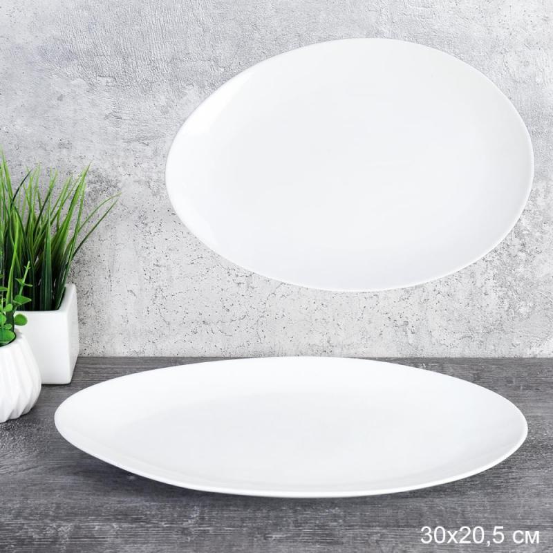 Блюдо фарфор 28,5*20*2см SWR-45 (30шт) - 747604