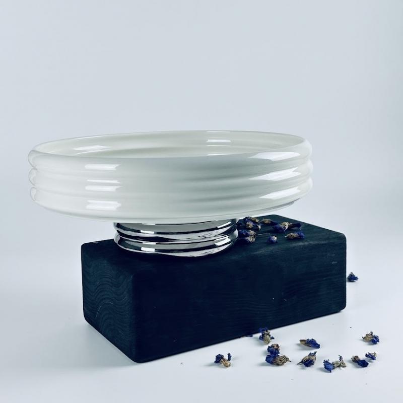 Фруктовница фарфор 26см на ножке Multicolor Lenardi под/уп (8шт) - 163-067
