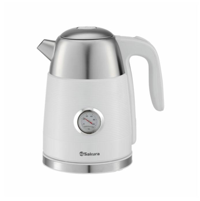 Чайник эл нерж 1,7л 2200Вт термометр фильтр подсветка Premium Sakura - SA-2178W