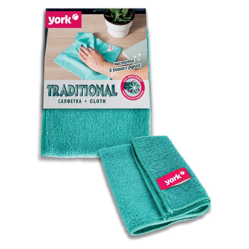Салфетка микрофибра 30*30см Традиционная York (100шт) - 026100 (в)