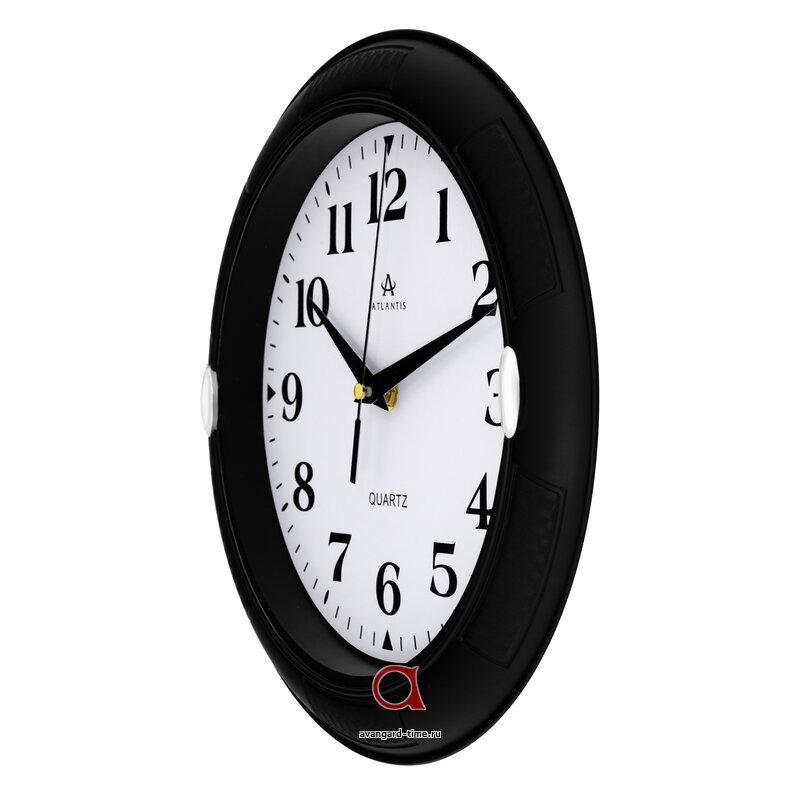 Часы настенные Atlantis круг 25,8см Atlantis черн. - TLD-6356 black**