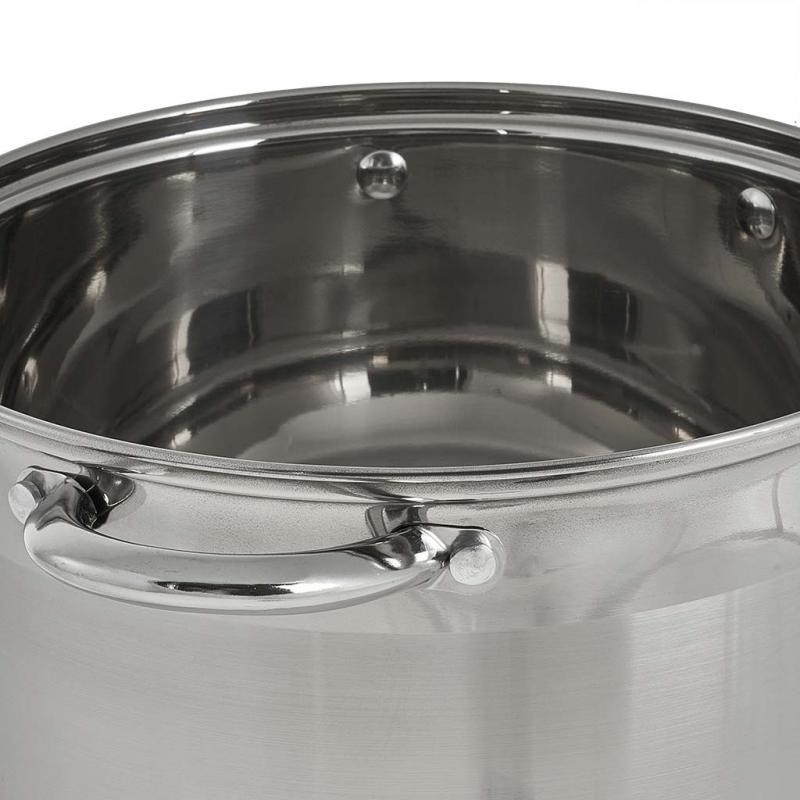 Кастрюля нерж 12л Webber Every Day 26*22см стекл/кр - BE-368/2