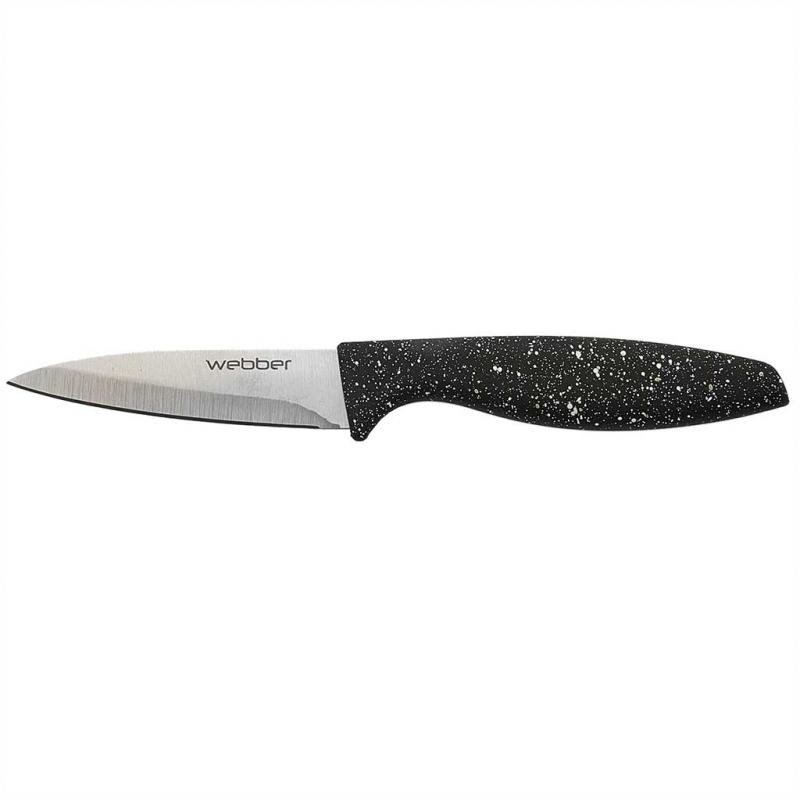 Нож кухонный 8,9см Carbon черн. гранит (24шт) - BE-2268E