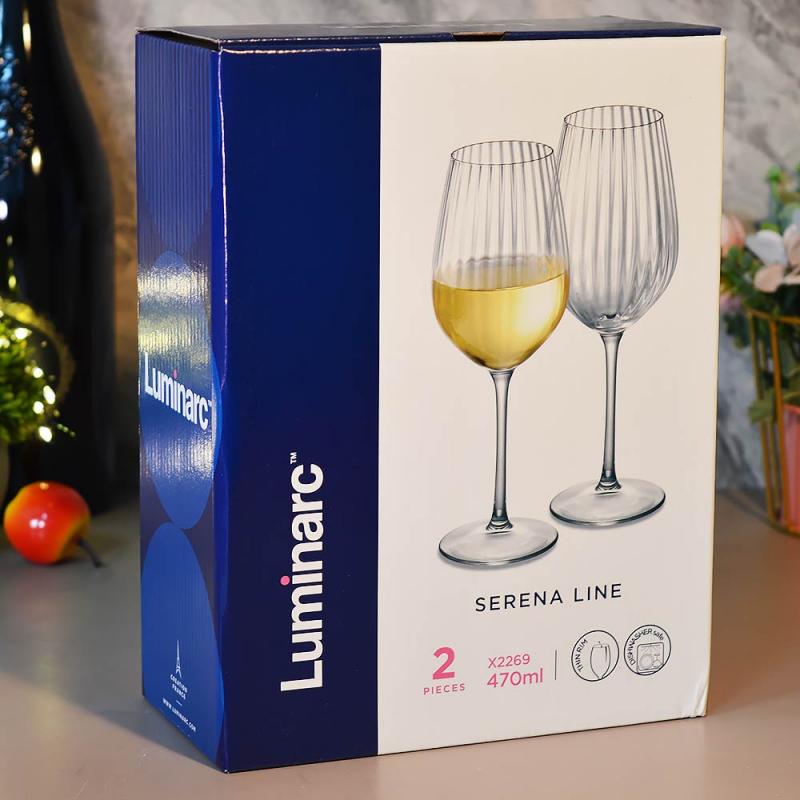 Набор бокалов д/вина стекло 2 пред 470мл Serena Line (12шт) - X2269