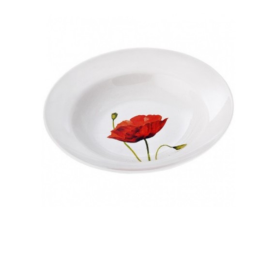 Миска фарфор 300мл Алый мак (12шт) - 089482