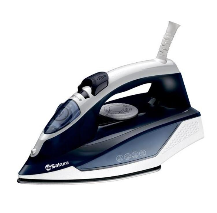 Утюг керам. покрытие 2200Вт вертик.отпаривание самоочистка Sakura (10шт) - SA-3074CBL