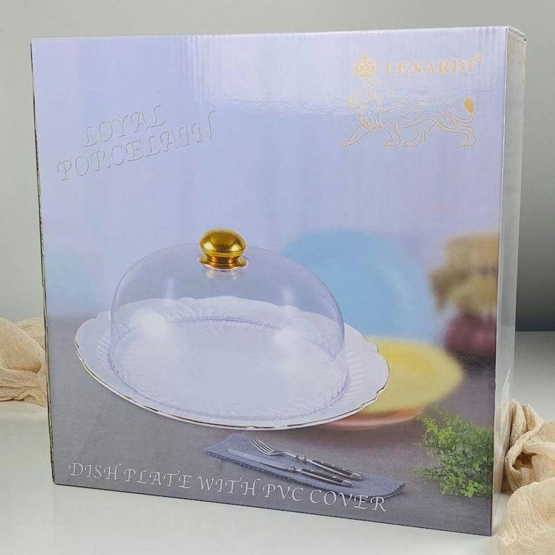 Блюдо фарфор 34,5см Lenardi Orchidea с/кр под/уп (6шт) - 109-271
