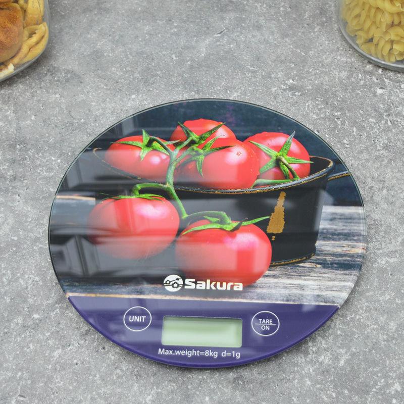 Весы кухонные эл 8кг Sakura Помидоры (20шт) - SA-6076Т