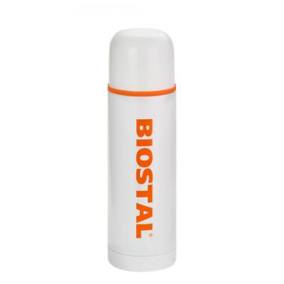 Термос 0,5л Biostal узкое горло с кноп. бел. (12шт) - 500C W NB