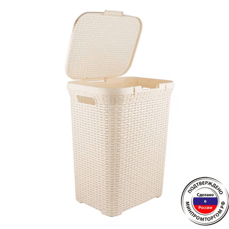 Корзина д/белья пласт 60л Артлайн с/кр (6шт) - ПБ 499