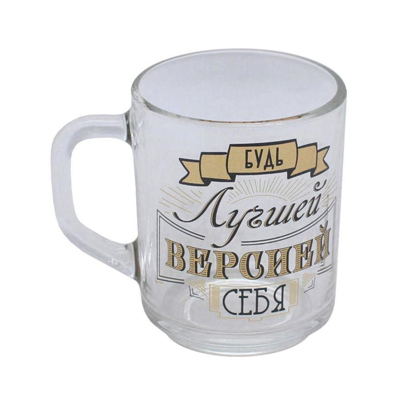 Кружка стекло 200мл Gren tea Пожелания 1335 (20шт) - 1335/70685