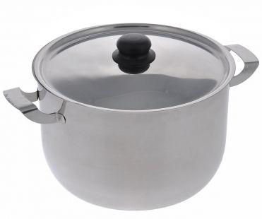 Кастрюля нерж 8л Дачная Эконом мет/кр (4шт) - 1с990