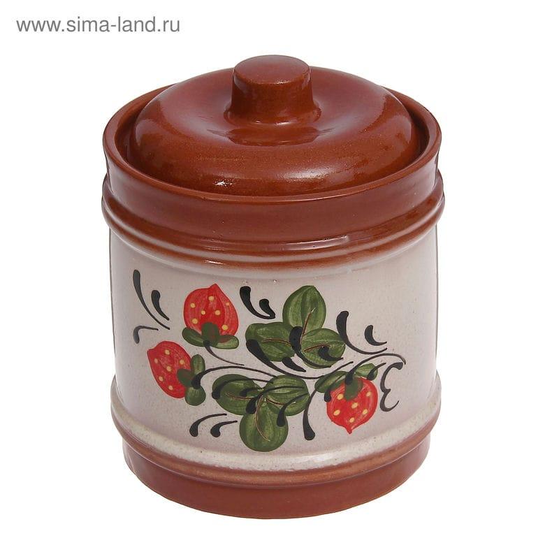 Банка д/сып.прод керамика 1,4л Виктория 2 средняя (16шт) - 112071**