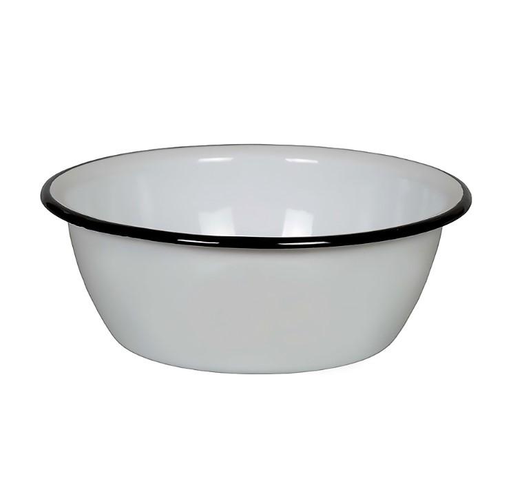 Миска эмаль 1,5л без рис бел. (20шт) - 2с7
