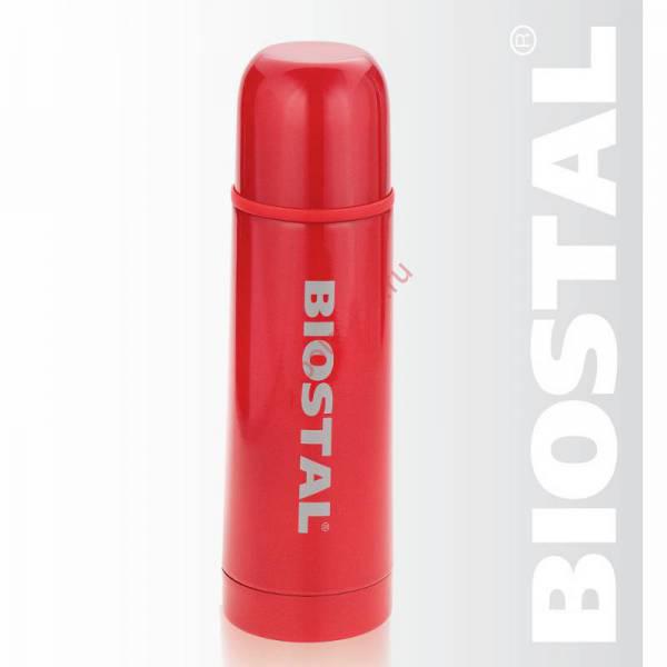Термос 1л Biostal узкое горло с кноп. красн. (12шт) - 1000C R NB