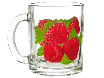 Кружка стекло 200мл Gren tea Клубника и малина 1335 (20шт) - 1335/66152