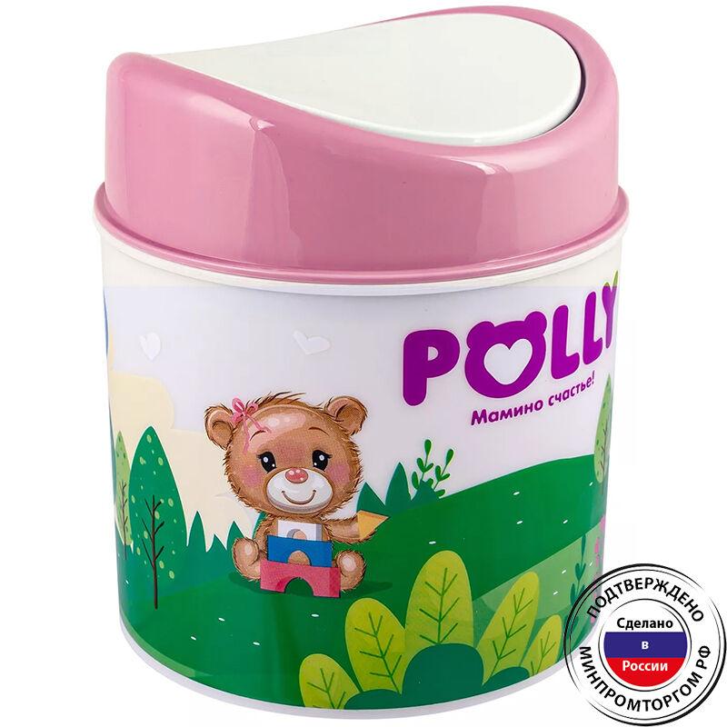 Контейнер д/мусора пласт 1л настольный Polly (18шт) - ПБ 39020
