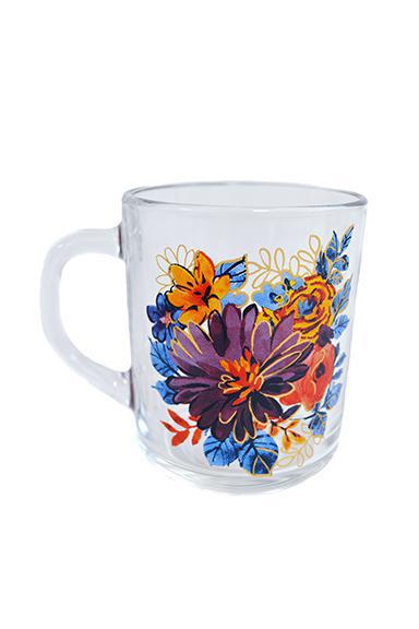 Кружка стекло 200мл Gren tea Букеты 1335 (20шт) - 1335/75983