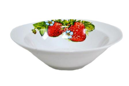 Миска фарфор 500мл Клубника (12шт) - 09287