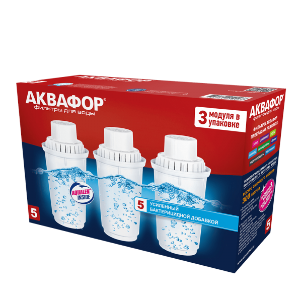 Комплект сменных модулей Аквафор В5 300л 3шт (10шт) - 800823