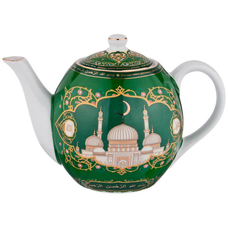 Чайник заварочный фарфор 1л Мечеть (18шт) - 86-2303