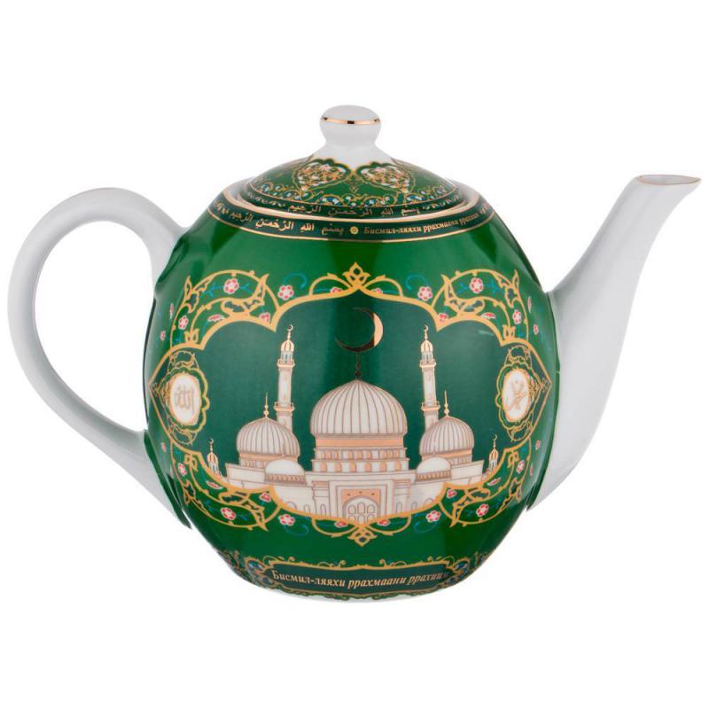 Чайник заварочный фарфор 1л Мечеть (18шт) - 86-2303