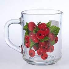 Кружка стекло 200мл Gren tea Красная смородина 1335 (20шт) - 1335/69810